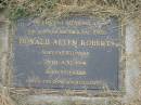 Donald Allen ROBERTS, brother uncle, died 28 June 1998 aged 59 years; Goomeri cemetery, Kilkivan Shire 