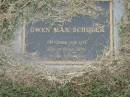 
Owen Max SCHULER,
died 6 Oct 2000 in 71st year;
Goomeri cemetery, Kilkivan Shire
