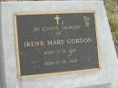 Irene Mary GORDON, born 17-01-1909, died 07-06-2000; Goomeri cemetery, Kilkivan Shire 