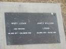 
Mary LOGAN (nee WATKINS),
4 June 1877 - 24 March 1949;
James William LOGAN,
2 April 1875 - 5 Dec 1950;
Goomeri cemetery, Kilkivan Shire

