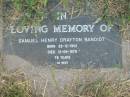 Samuel Henry Drayton BANDIDT, born 28-12-1902, died 12-09-1978 aged 76 years; Goomeri cemetery, Kilkivan Shire 