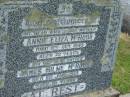 Annie Eliza MCROBB, wife mother, died 8 Oct 1949 aged 72 years; James Milne MCROBB, died 6 June 1968 aged 91 years; Goomeri cemetery, Kilkivan Shire 