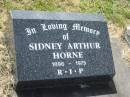 
Sidney Arthur HORNE,
1896 - 1975;
Goomeri cemetery, Kilkivan Shire
