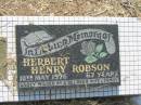 Herbert Henry ROBSON, died 10 May 1976 aged 67 years, missed by wife & family; Goomeri cemetery, Kilkivan Shire 