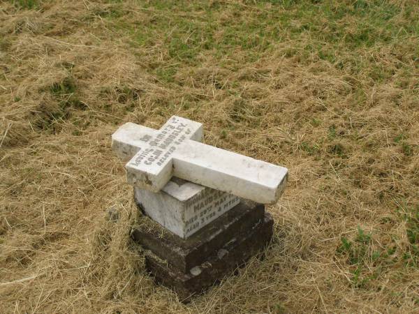 Colin MAUDSLEY,  | son of Thomas & Rene? MAUDSLEY,  | died 29 May 1918 aged 3 years 4 months;  | Goomeri cemetery, Kilkivan Shire  | 