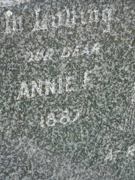 Annie F. ARGENT,  | mother,  | 1887 - 1934;  | Goomeri cemetery, Kilkivan Shire  | 