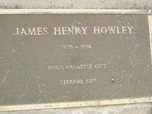 James Henry HOWLEY,  | 1870 - 1934;  | Goomeri cemetery, Kilkivan Shire  | 