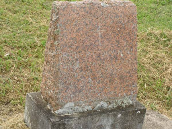 Robert DOWNING,  | died 7 Aug 1935 aged 75 years;  | Goomeri cemetery, Kilkivan Shire  | 