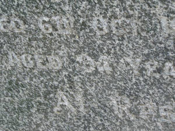 Thomas IRWIN,  | father,  | died 6 Oct 1951 aged 94 years;  | Goomeri cemetery, Kilkivan Shire  | 