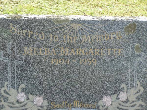 Melba Margarette [no surname?],  | 1904 - 1959;  | Goomeri cemetery, Kilkivan Shire  | 
