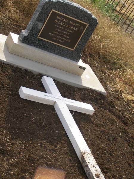 Michael Martin O'CALLAGHAN,  | 4-2-1920 - 17-5-2005;  | Greenmount cemetery, Cambooya Shire  | 