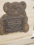 Veronica Pearl O'DONOHOE, died 26 March 1997, daughter of Tom & Sheryl; Greenmount cemetery, Cambooya Shire 