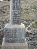 
Henning Otto MOLLER,
husband of Matilda MOLLER,
died 24 April 1906 aged 33 years;
Greenmount cemetery, Cambooya Shire
