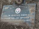 Colin Joseph JACKSON, 9 Jan 1948 - 28 Sept 2003; Greenmount cemetery, Cambooya Shire 