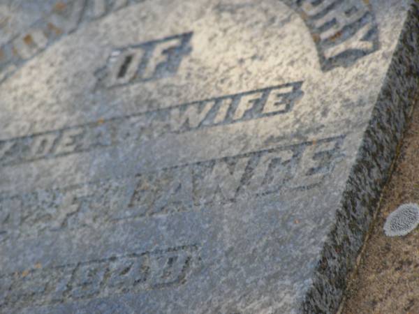 Edna F. LANGE,  | wife,  | 1910 - 1940;  | Greenwood St Pauls Lutheran cemetery, Rosalie Shire  | 