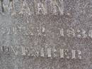 Christina Elizabeth EISEMANN, born 2 June 1830, died 24 Nov 1919; Greenwood St Pauls Lutheran cemetery, Rosalie Shire 