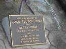 Joan Allison GRAY
23-8-23 to 16-7-94
Harry GRAY
14-5-22 to 7-11-91
St Matthews (Anglican) Grovely, Brisbane