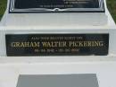 PICKERING
Kenneth Walter
B: 10-7-1910
D: 19-4-1999
husband of Edith Nellie
eldest son
Graham Walter PICKERING
B: 6-4-1941
D: 26-6-2002
St Matthews (Anglican) Grovely, Brisbane