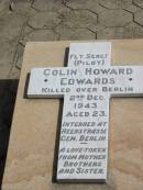 Colin Howard EDWARDS
2 Dec 1943
aged 23
St Matthews (Anglican) Grovely, Brisbane