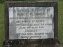 Harry PLUMMER
husband of Elizabeth PLUMMER
father of Ernest
10 Dec 1933
aged 54
son
Ernest
14 Oct 1935
aged 19
St Matthews (Anglican) Grovely, Brisbane