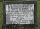 
Harry PLUMMER
husband of Elizabeth PLUMMER
father of Ernest
10 Dec 1933
aged 54

son
Ernest
14 Oct 1935
aged 19

St Matthews (Anglican) Grovely, Brisbane
