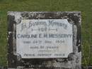
Caroline E M MESSERVY
24 Dec 1934
81 yrs

St Matthews (Anglican) Grovely, Brisbane

