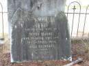 Jane
wife of Henry MASSIE
12 Oct 1888
aged 66
Henry MASSIE
St Matthews (Anglican) Grovely, Brisbane