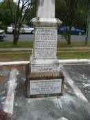 Alexander HALL
of Glenalva Enoggera
12 Jun 1899
aged 76
wife
Janet HALL
died at Ivanhoe, Enoggera
7 Nov 1906
age 86
youngest daughter
Margaret Mary HALL
17 Jul 1885
age 21
Frederick Telfer McGHIE
24 Nov 1931
aged 56
Ida Boyne HALL
25 Sep 1953
aged 68
James Frederick McGHIE
5 Dec 1945
aged 36
Clara Aucott McGHIE
27 Apr 1951
aged 71
Thomas Boyne HALL
son of Annie and James Boyne HALL
2 Nov 1912
aged 21
Margaret Jeanette HALL
infant daughter of
Annie and James Boyne HALL
George Grimes HALL
husband of Madge
13 Mar 1924
aged 29
James Boyne HALL
died at Ivanhoe, Enoggera
18 Aug 1915
aged 64
Annie HALL
(wife of James Boyne HALL)
9 Apr 1916
aged 62
James Boyne HALL
fourth son of James and Annie
11 Aug 1916
aged 23
George Alexander
second son of Clara Aucott and Frederick Telfer McGHIE
28 Feb 1928
aged 15
Edith Annie
wife of A M McGHIE
7 Oct 1929
aged 48
Ewen
son of A.M. and E.A. McGHIE
B: 16 Feb 1918
D: 16 Feb 1918
St Matthews (Anglican) Grovely, Brisbane