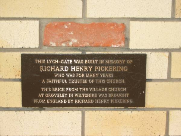 Richard Henry PICKERING  |   | St Matthew's (Anglican) Grovely, Brisbane  | 