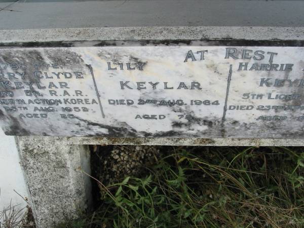 Lily KEYLAR  | 3 Aug 1964  | aged 75  |   | St Matthew's (Anglican) Grovely, Brisbane  | 