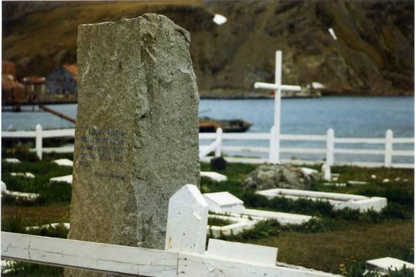 Ernest Henry SHACKLETON  | (explorer)  | born: 15 Feb 1974  | died 5 Jan 1922  | Grytviken Cemetery, South Georgia Island  | 