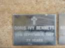 
Doris Ivy BENNETT
25 Sep 1987, aged 77
Saint Augustines Anglican Church, Hamilton

