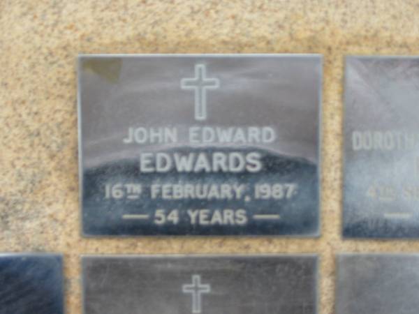 John Edward EDWARDS  | 16 Feb 1987, 54 yrs  | Saint Augustines Anglican Church, Hamilton  |   | 