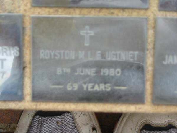 Royston W L FRUGTNIET ?  | 8 Jun 1980, aged 69  | Saint Augustines Anglican Church, Hamilton  |   | 