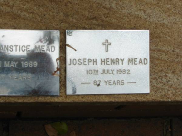 Joseph Henry MEAD  | 10 Jul 1982, aged 87  | Saint Augustines Anglican Church, Hamilton  |   | 