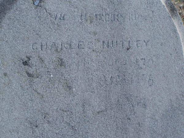 Charles NUTLEY  |   N      30  |         1876  | Harrisville Cemetery - Scenic Rim Regional Council  | 