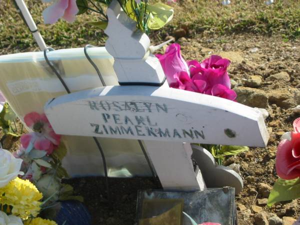 Rosalyn Pearl ZIMMERMANN  | (husband of Leon)  | d: 17 May 2007?  |   | Harrisville Cemetery - Scenic Rim Regional Council  | 