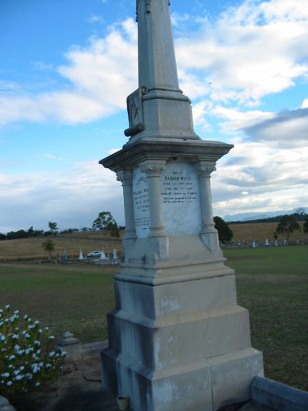 William WINKS  | b: 23 Sep 1827, d: 22 Dec 1899, aged 72  |   | Hannah WINKS  | b: 24 Jan 1838, d: 7 Dec 1925, aged 87 years 11 months  |   | Harrisville Cemetery - Scenic Rim Regional Council  | 