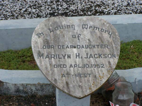 Marilyn H JACKSON  | d: 10 Apr 1952  |   | Harrisville Cemetery - Scenic Rim Regional Council  | 