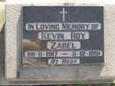 Kevin Roy ZABEL b: 28 Nov 1917, d: 8 Dec 1951 Harrisville Cemetery - Scenic Rim Regional Council  
