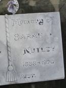 Charles NUTLEY 1866 - 1913 Sarah NUTLEY 1888 - 1970 Harrisville Cemetery - Scenic Rim Regional Council 