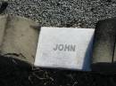 
John JOHNSTON
d: 30 Mar 1959, aged 84
(wife) Ellen Martha JOHNSTON (Nell)
d: 5 Oct 1960, aged 79

Harrisville Cemetery - Scenic Rim Regional Council
