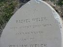Rachel WELCH d: 29 Aug 1890, aged 66 William Welch d: 5 Jul 1896, aged 72 John WELCH d: 4 Sep 1896, aged 72  Harrisville Cemetery - Scenic Rim Regional Council 