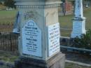 
Robert DUNN
d: 14 Feb 1919, aged 88
(wife) Sarah DUNN
d: 22 Apr 1910, aged 83
Violet Isabel Alfreda POLLOCK
d: 1 Apr 1980, aged 93

Harrisville Cemetery - Scenic Rim Regional Council
