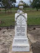 Elizabeth (CARSON) wife of Hugh R CARSON d: 2 Feb 1898, aged 30  (son) Joseph Lloyd (CARSON) aged 4 weeks  Harrisville Cemetery - Scenic Rim Regional Council 