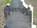 Albertine Heinriette ZISCHKE, born Cholk 1 Nov 1837?, died 21 Oct 1882?; St Paul's Lutheran Cemetery, Hatton Vale, Laidley Shire 