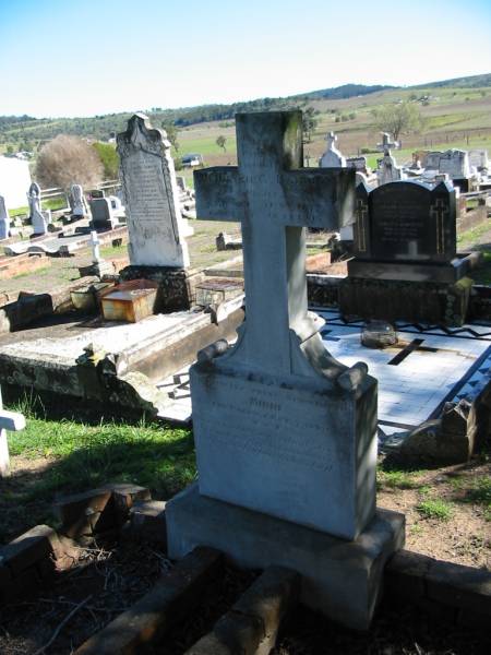 Heinrich G. KLIBBE, born 20 June 1877 died 1? June 1903, police;  | Minne, born 1 Oct 1889 died 7 Apr 1892, sister;  | St Paul's Lutheran Cemetery, Hatton Vale, Laidley Shire  | 
