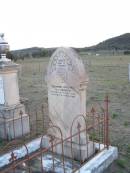 
Johanne ZISCHKE (geb GREINKE)
b: 17 Sep 1853,
d: 18 Dec 1902
Old Hatton Vale (Apostolic) Cemetery

