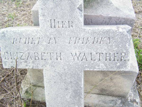 Elizabeth WALTHER  | d: 20 August 1902, aged 42  | Old Hatton Vale (Apostolic) Cemetery  |   | 