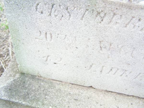 Elizabeth WALTHER  | d: 20 August 1902, aged 42  | Old Hatton Vale (Apostolic) Cemetery  |   | 